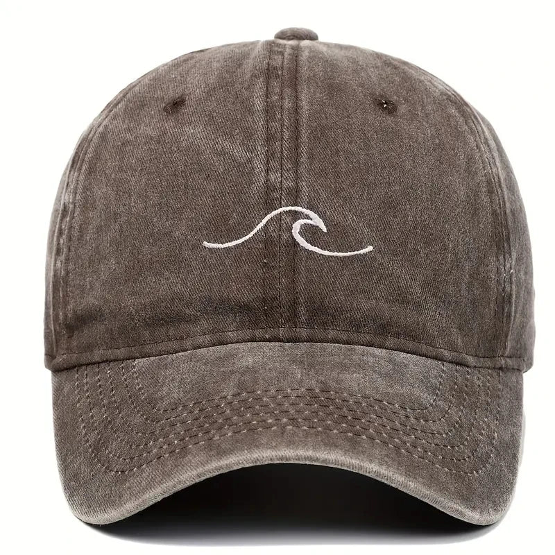 Wave Ripple Embroidery Baseball Caps - Derslash