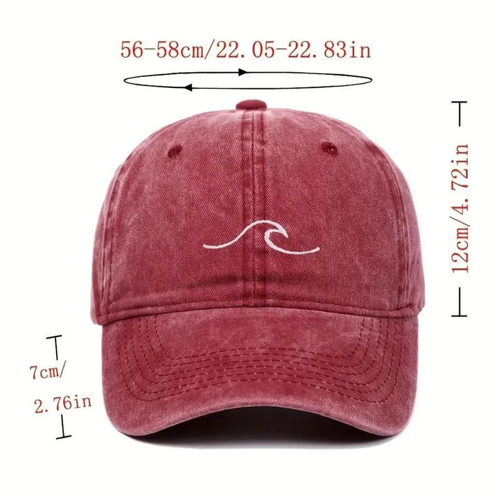 Wave Ripple Embroidery Baseball Caps - Derslash