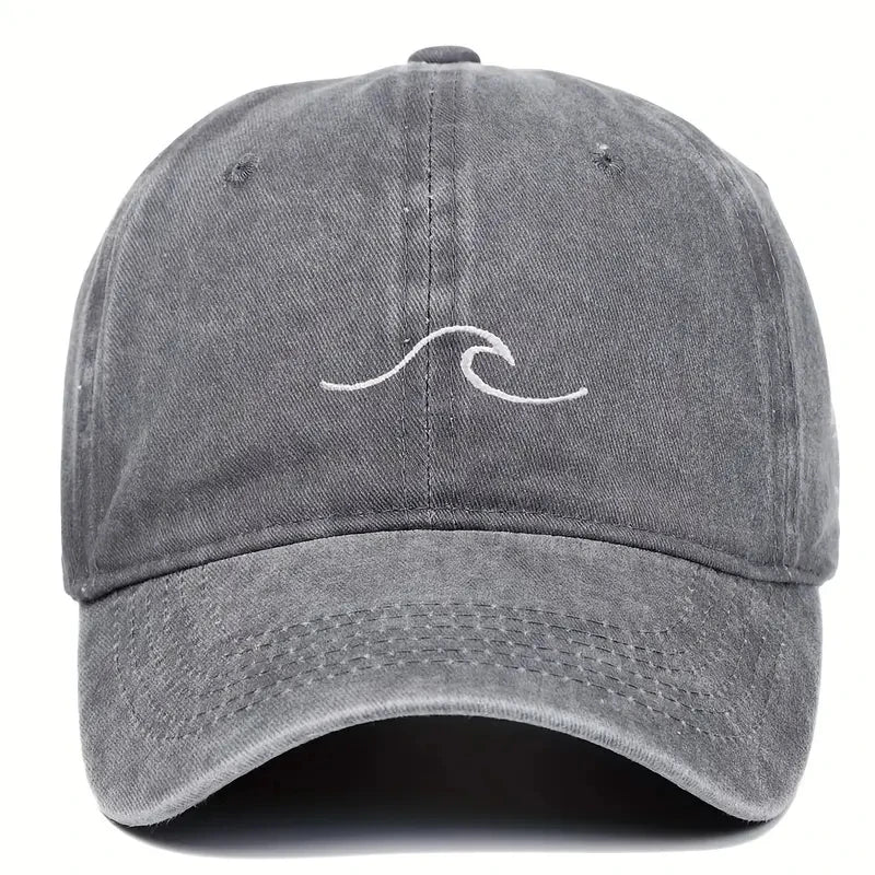 Wave Ripple Embroidery Baseball Caps - Derslash