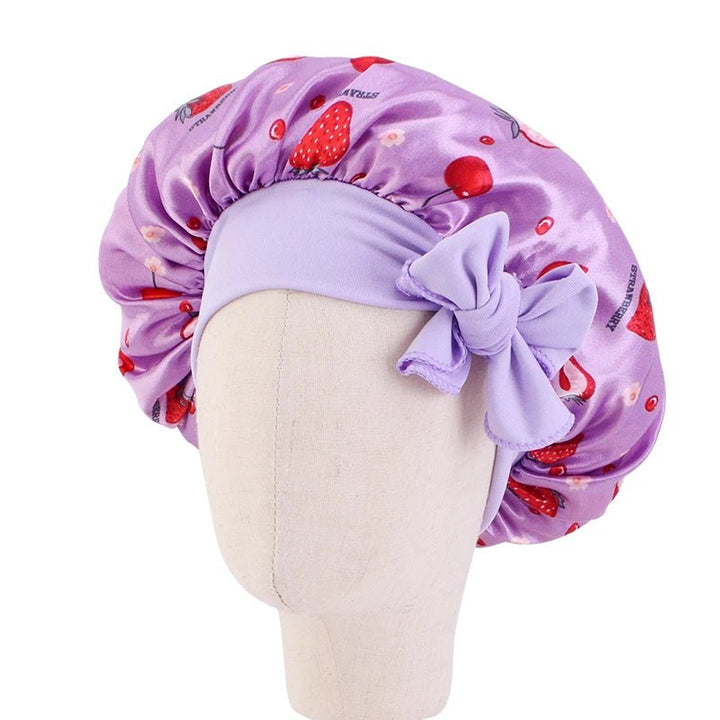 Wide Band Kids Satin Bonnets - Derslash