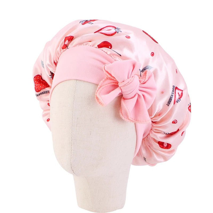 Wide Band Kids Satin Bonnets - Derslash