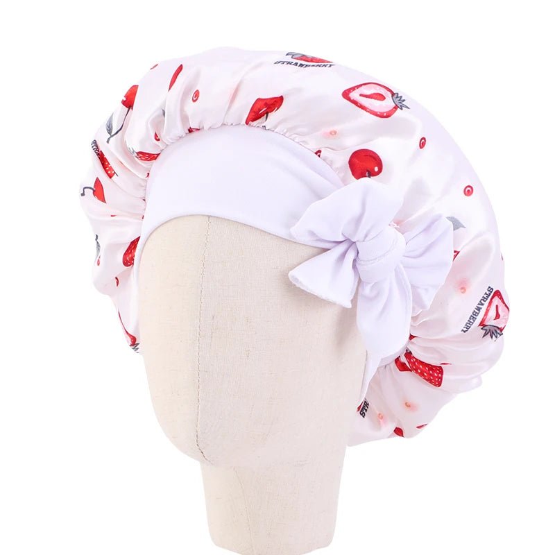 Wide Band Kids Satin Bonnets - Derslash