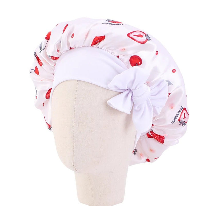 Wide Band Kids Satin Bonnets - Derslash