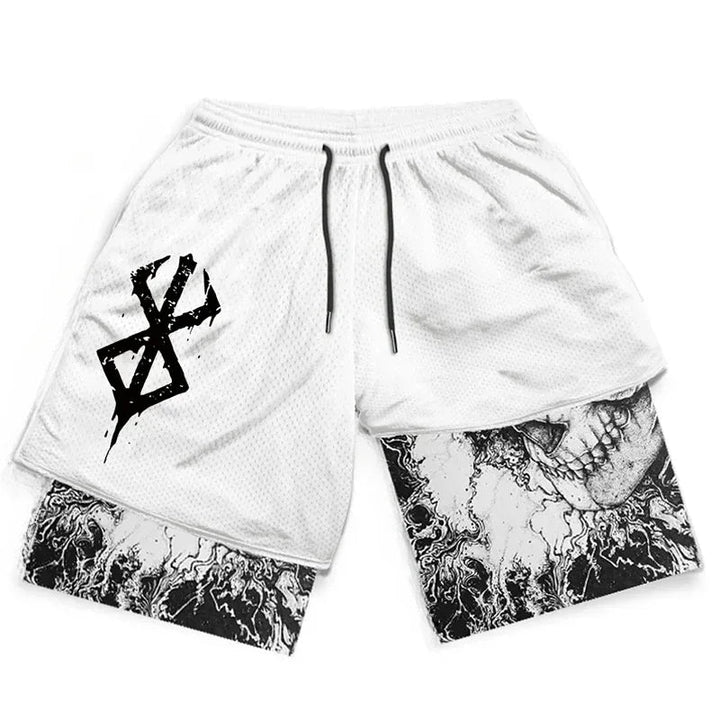 Y2K Anime Men Fitness Workout Track Shorts - Derslash