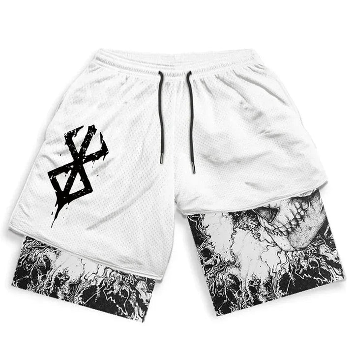 Y2K Anime Men Fitness Workout Track Shorts - Derslash