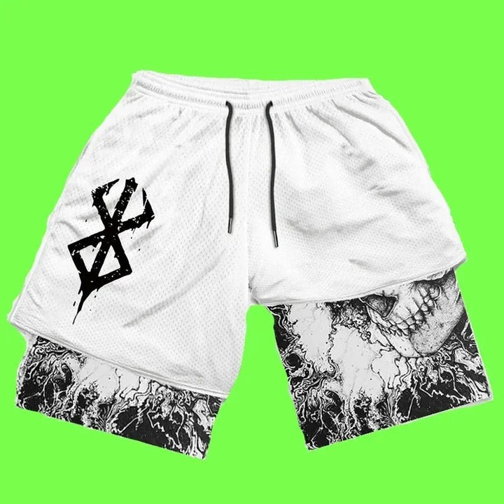 Y2K Anime Men Fitness Workout Track Shorts - Derslash