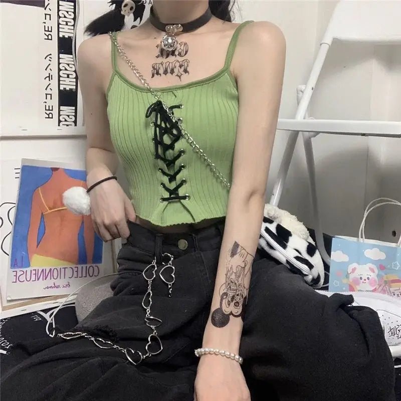 Y2k Women's Tops Backless Crop - Derslash