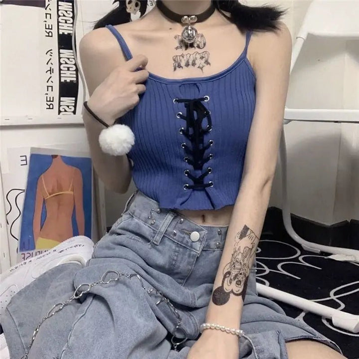 Y2k Women's Tops Backless Crop - Derslash