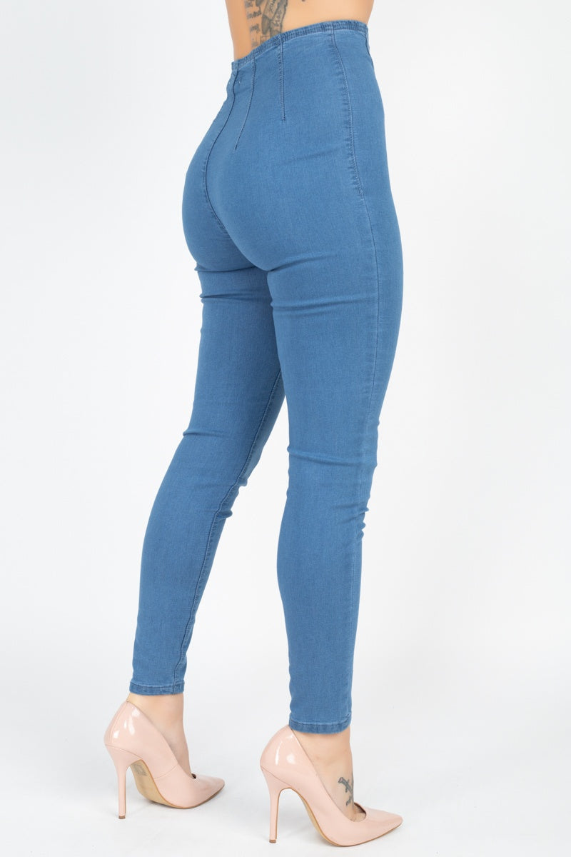 Jeans mit hoher Taille