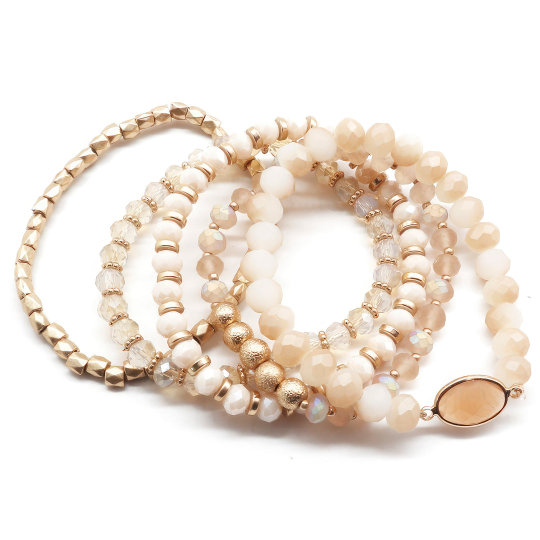 Stretch-Armband-Set mit mehreren Perlen