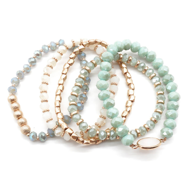 Stretch-Armband-Set mit mehreren Perlen