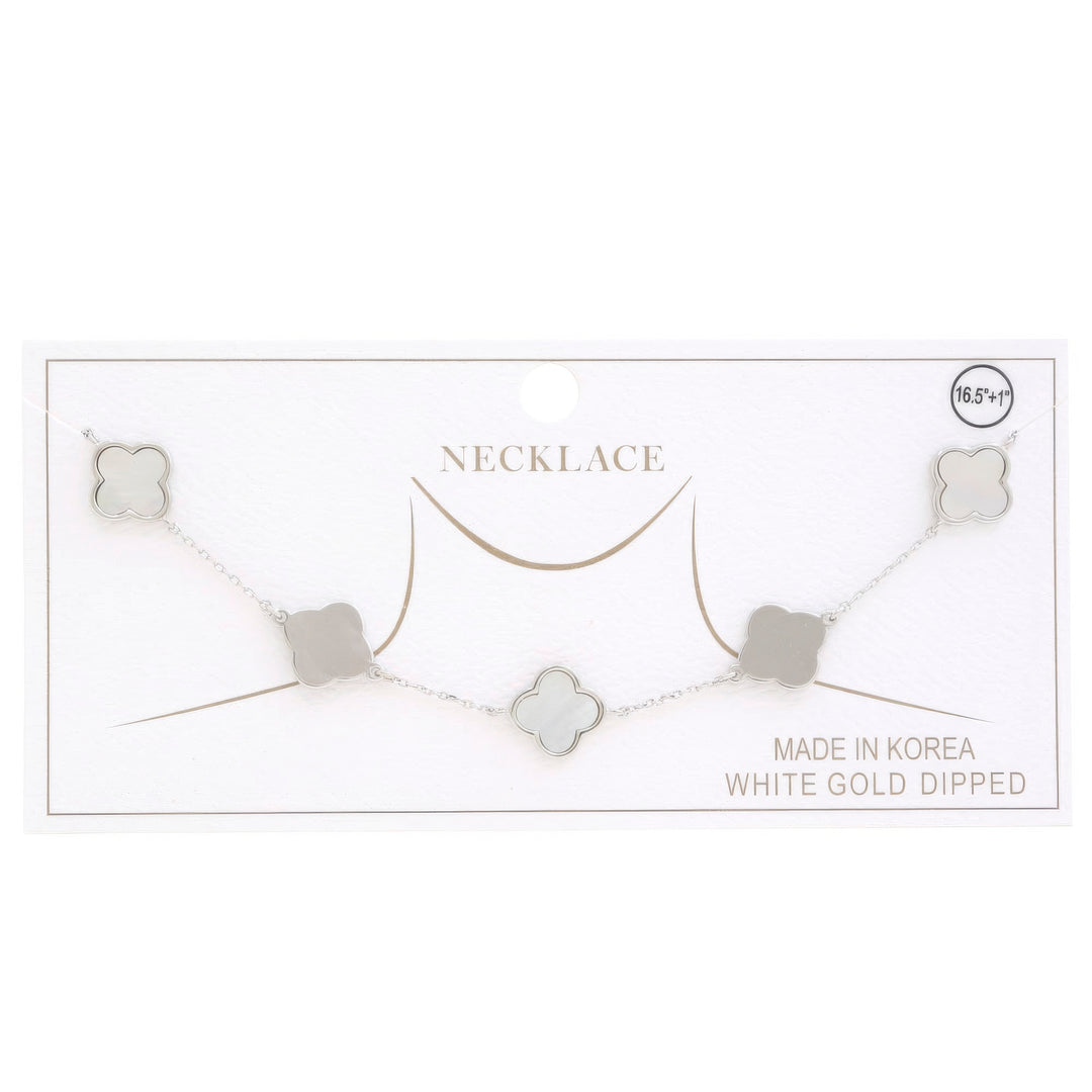 Kleeblatt Charm Station Gold getauchte Halskette
