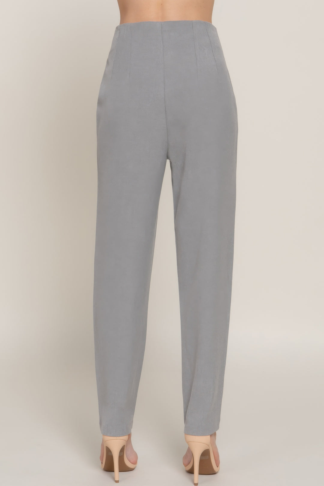 Lange Hose mit Biesendetail und hoher Taille