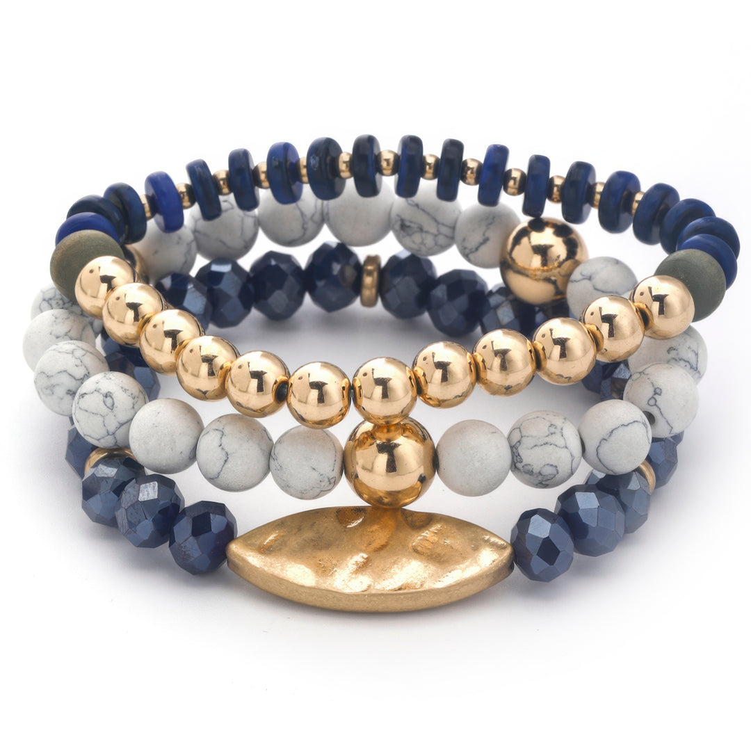 Stretch-Armband-Set mit mehreren Perlen