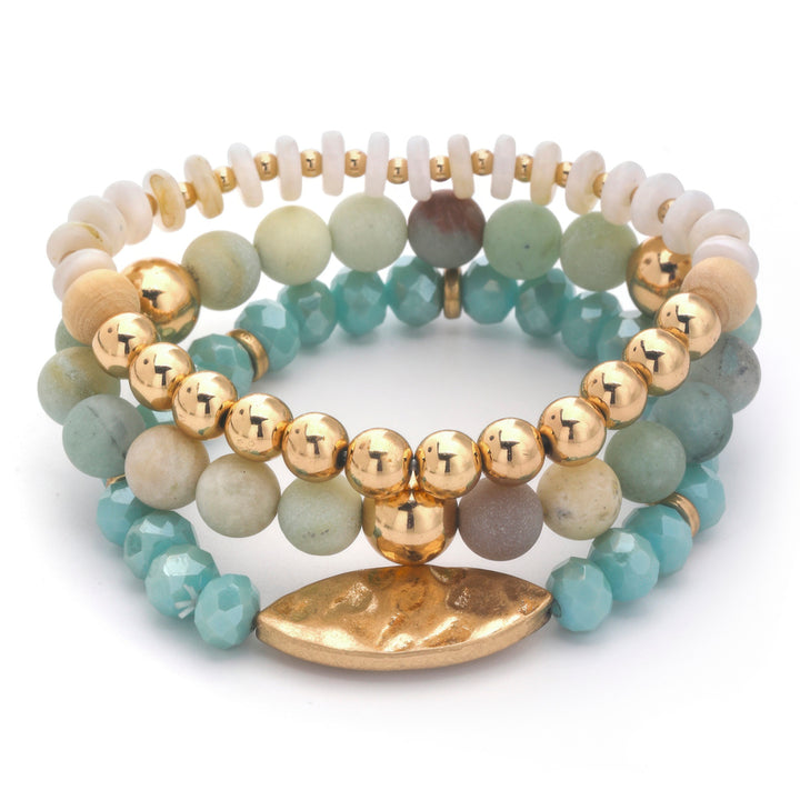 Stretch-Armband-Set mit mehreren Perlen