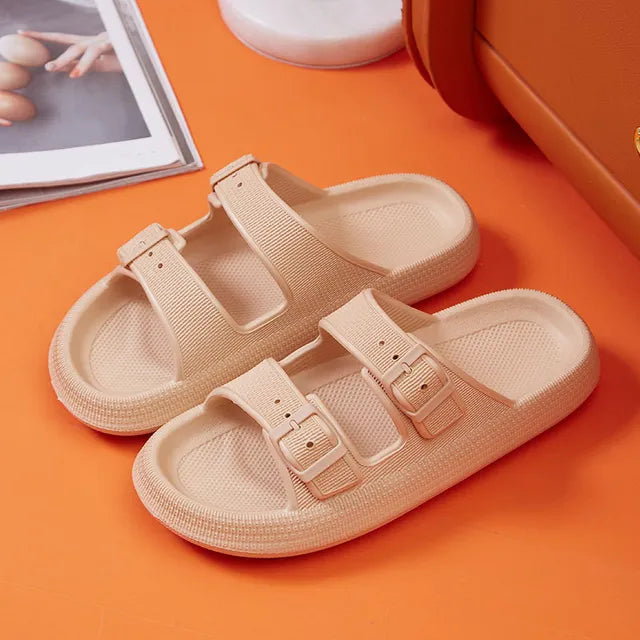 Platform Cloud Slippers Buckle Sandals