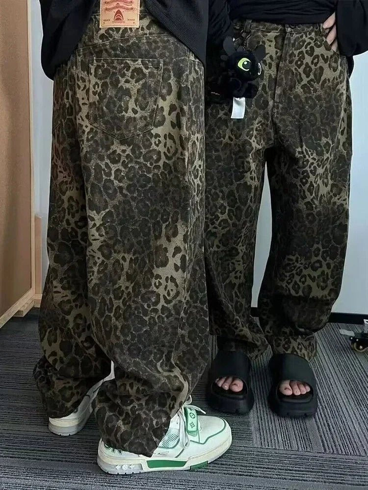 Denim Leopard Pants - Derslash