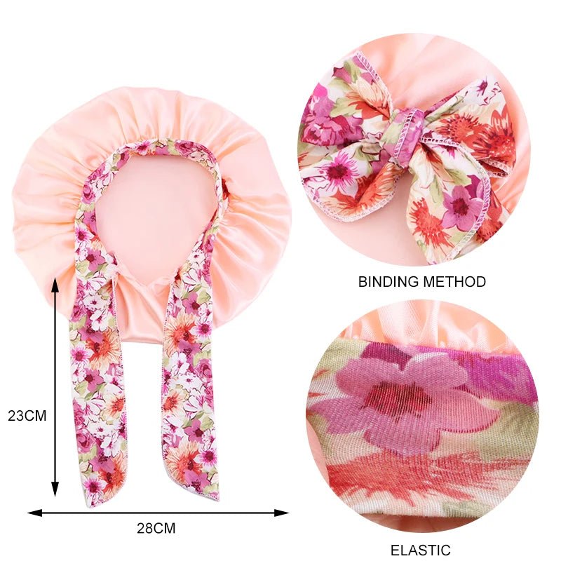 Elastic Kids Silky Satin Bonnet - Derslash
