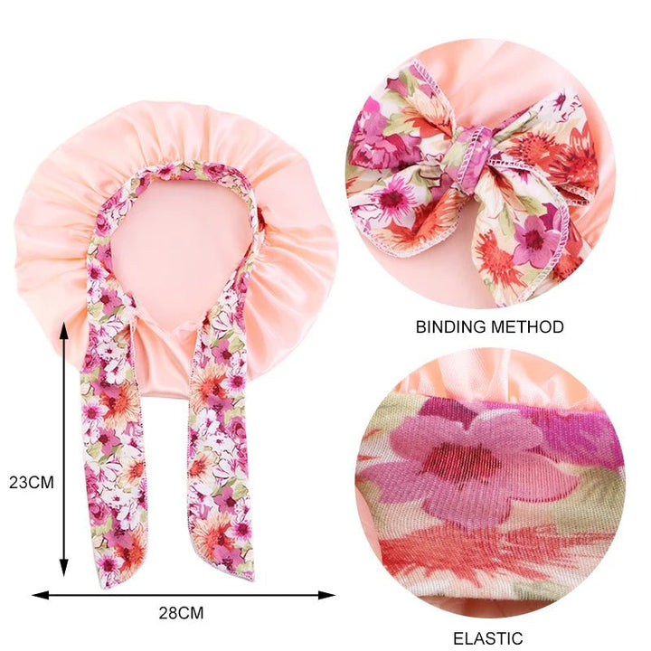 Elastic Kids Silky Satin Bonnet - Derslash