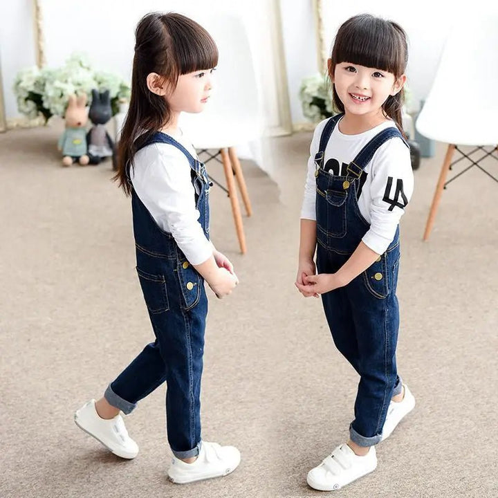 Girls' & Boys' Denim Overalls: Fashionable Suspenders Trousers for Kids - Derslash