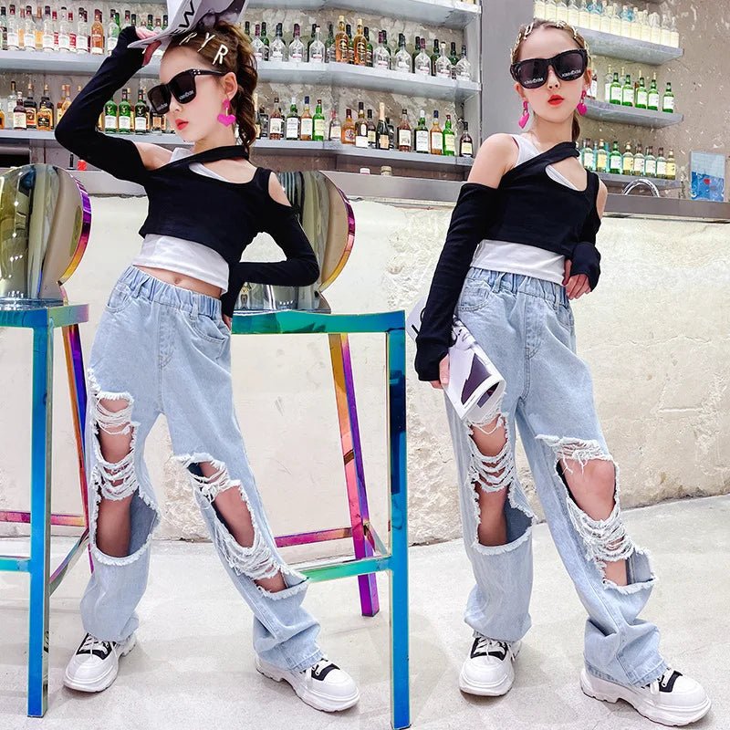 Girls ripped Jeans - Derslash