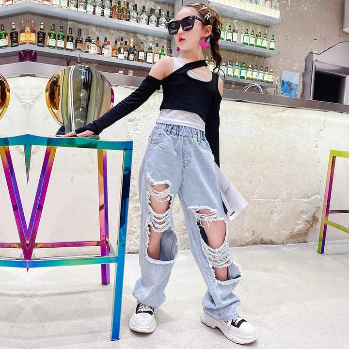 Girls ripped Jeans - Derslash
