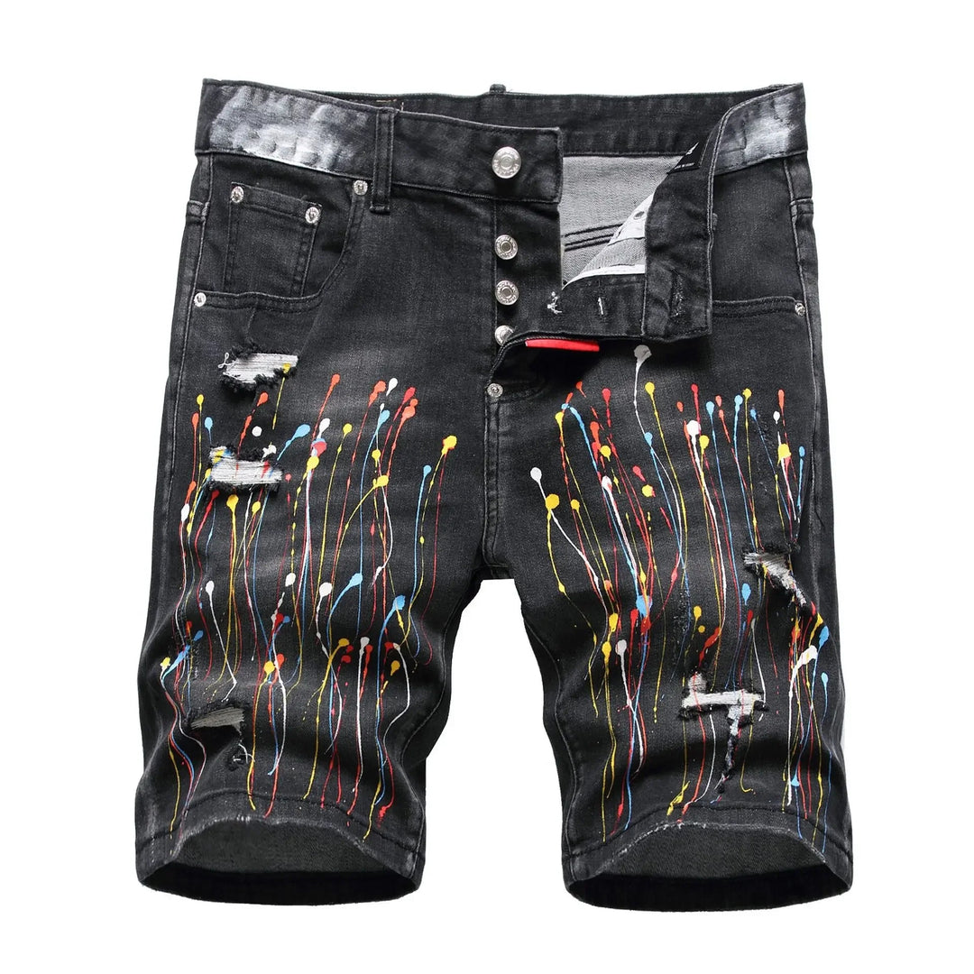 High - quality Brand Blue Street Slim Fit Shorts - Derslash