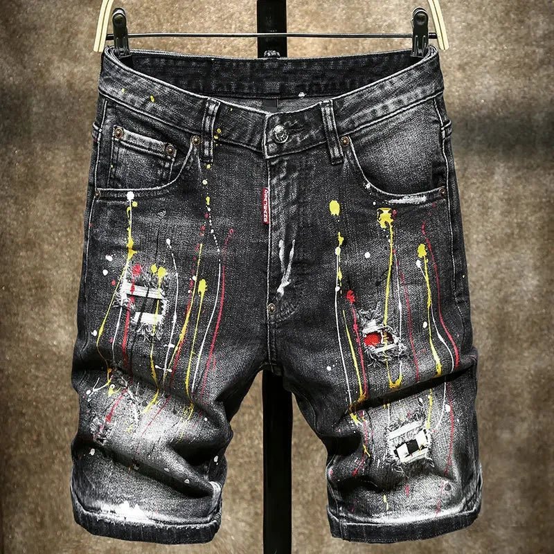 High - quality Brand Blue Street Slim Fit Shorts - Derslash