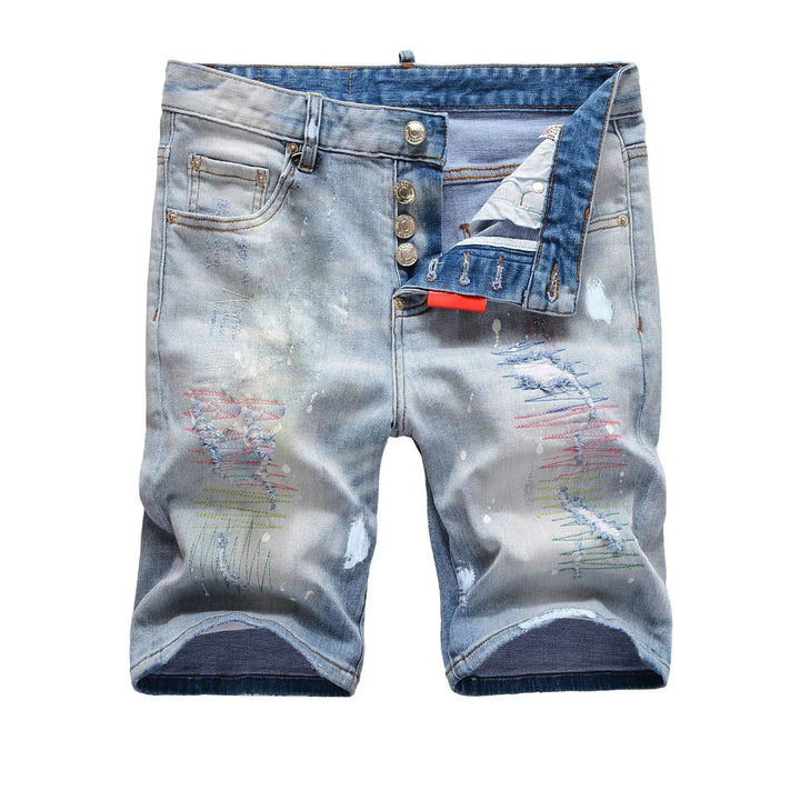 High - quality Brand Blue Street Slim Fit Shorts - Derslash