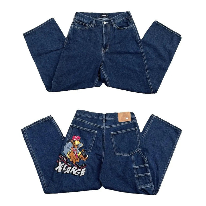 High Waist Oversized Retro Baggy Jeans - Derslash