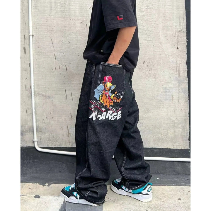 High Waist Oversized Retro Baggy Jeans - Derslash