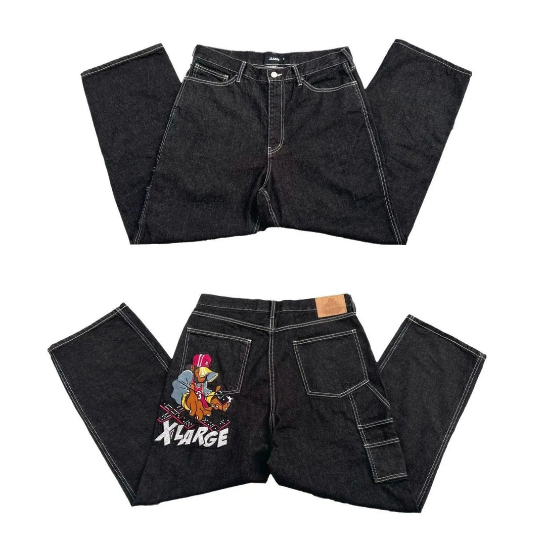 High Waist Oversized Retro Baggy Jeans - Derslash