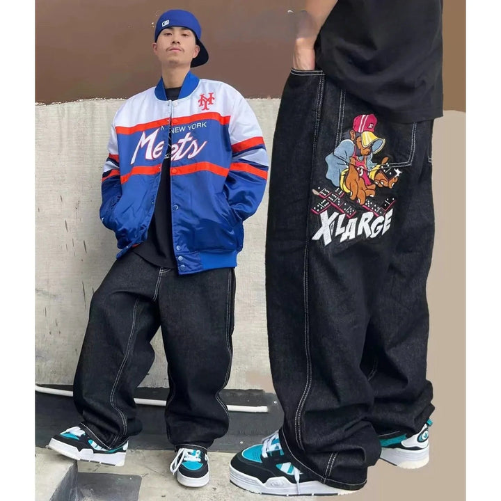 High Waist Oversized Retro Baggy Jeans - Derslash