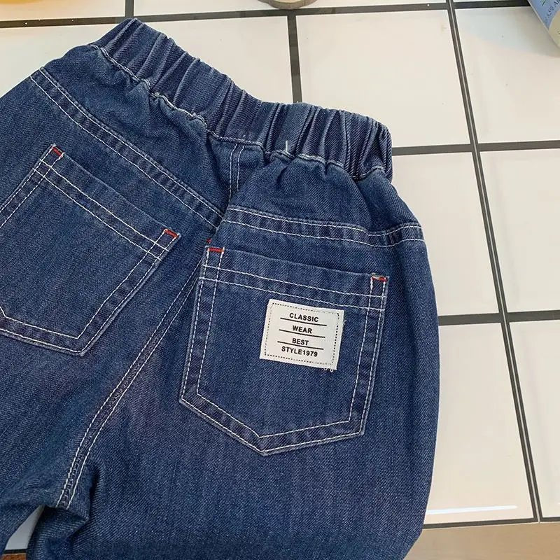 Kids Shorts Children Clothing 2024 Summer Boys and Girls Korean Loose Casual Classic Versatile Solid Washed Denim Shorts Trend - Derslash