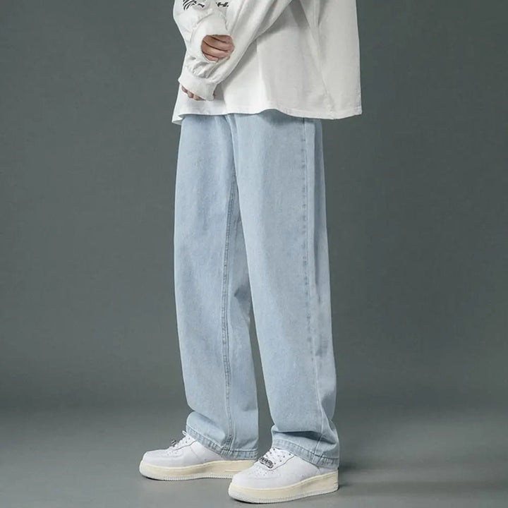 Korean Fashion Men's Wide Leg Jeans - Derslash