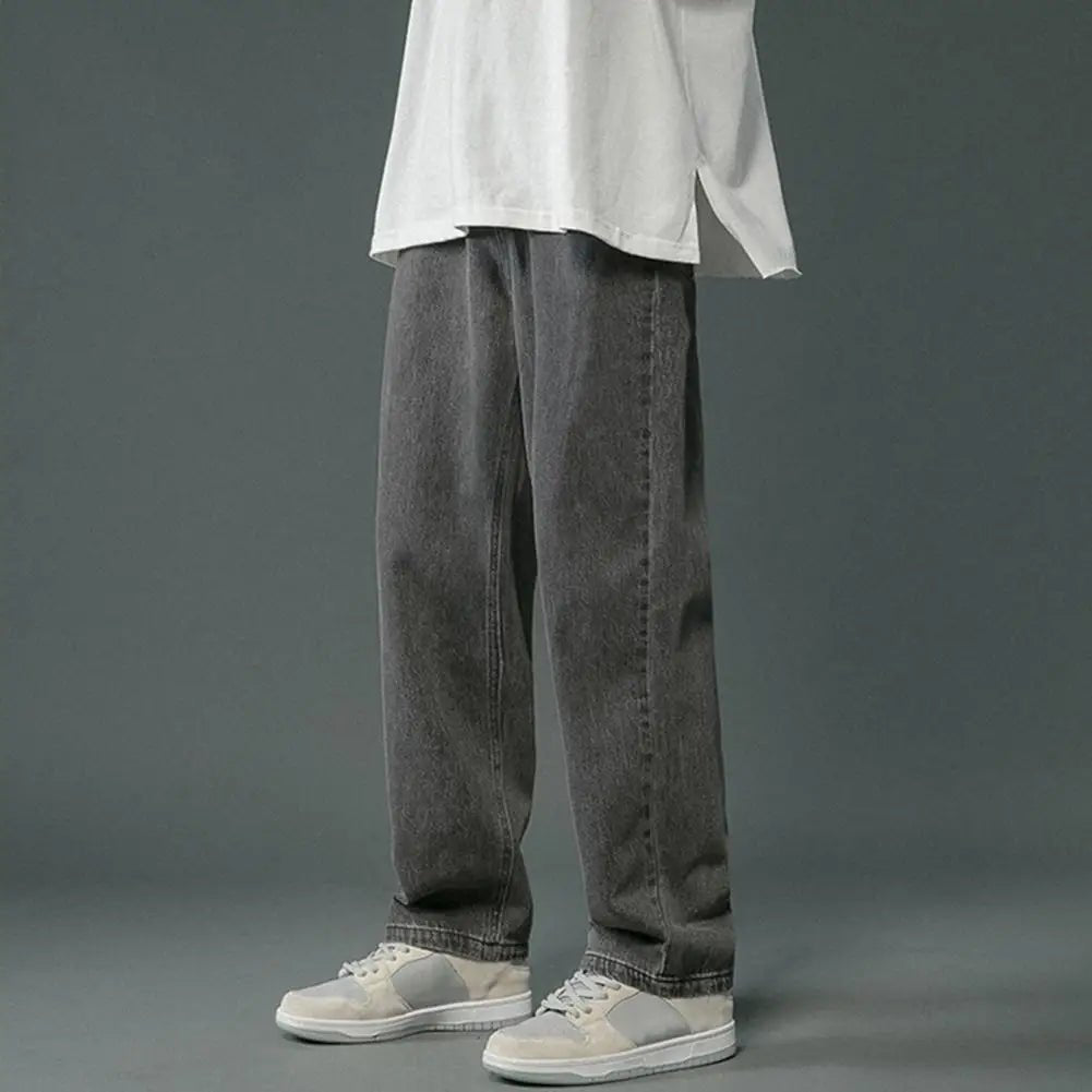 Korean Fashion Men's Wide Leg Jeans - Derslash