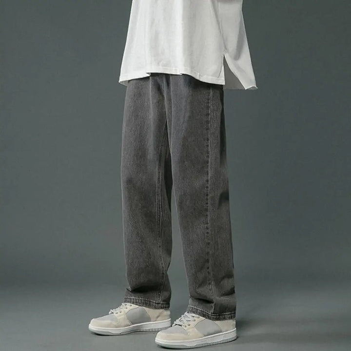 Korean Fashion Men's Wide Leg Jeans - Derslash