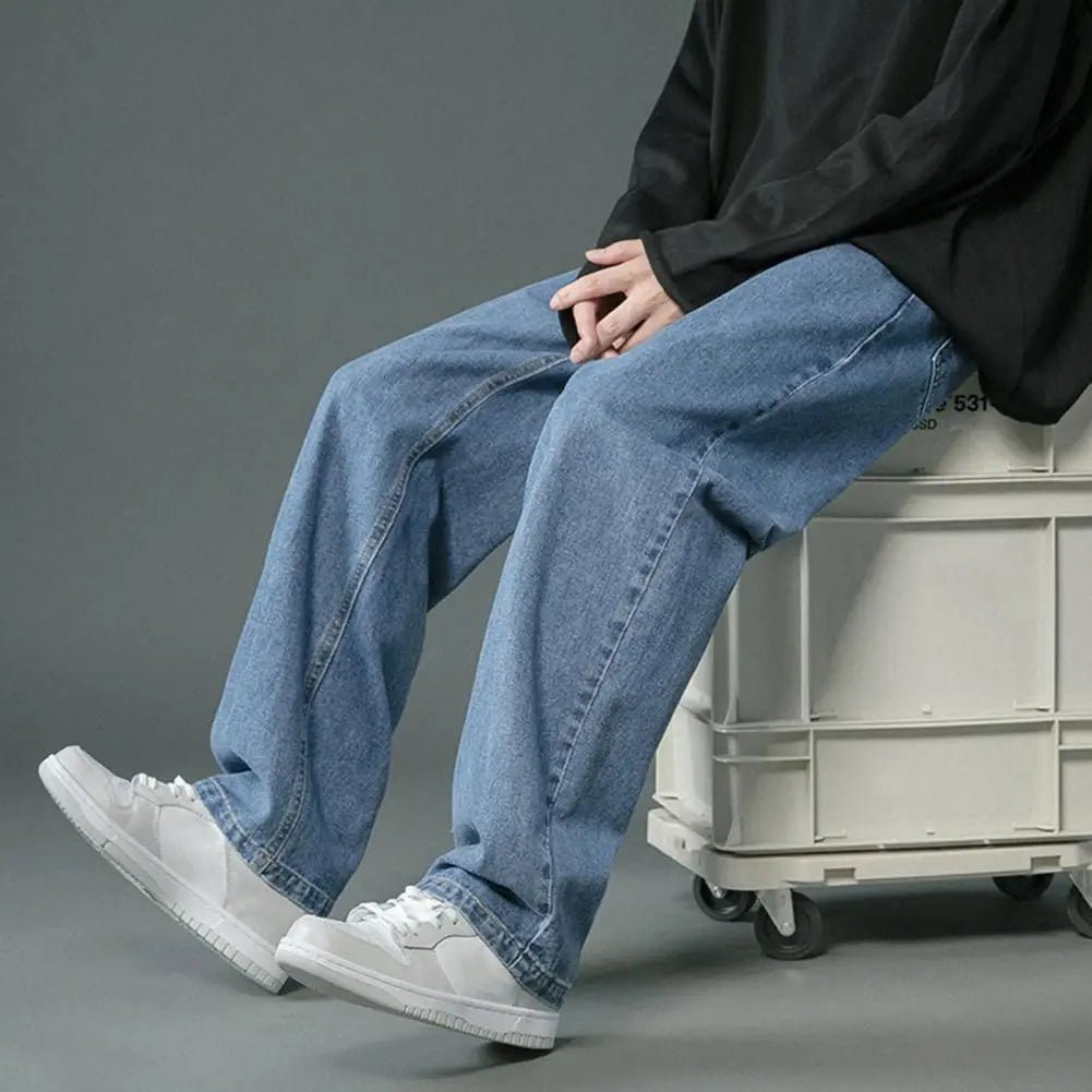 Korean Fashion Men's Wide Leg Jeans - Derslash