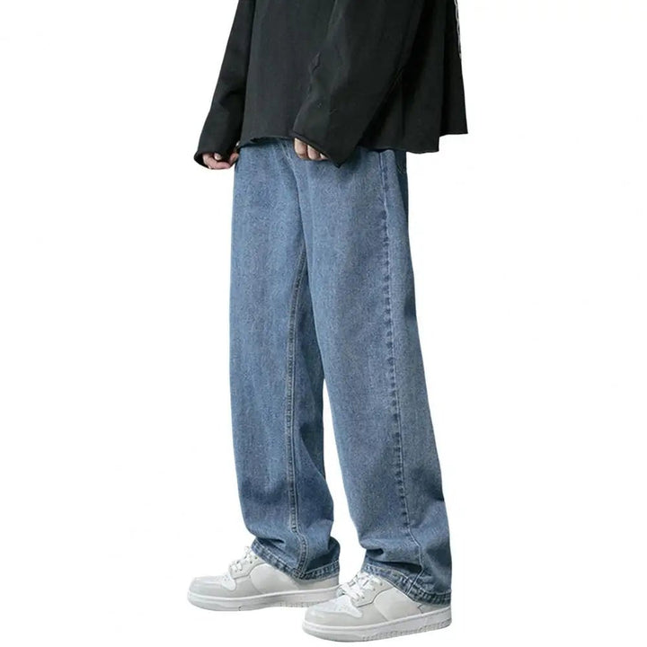 Korean Fashion Men's Wide Leg Jeans - Derslash