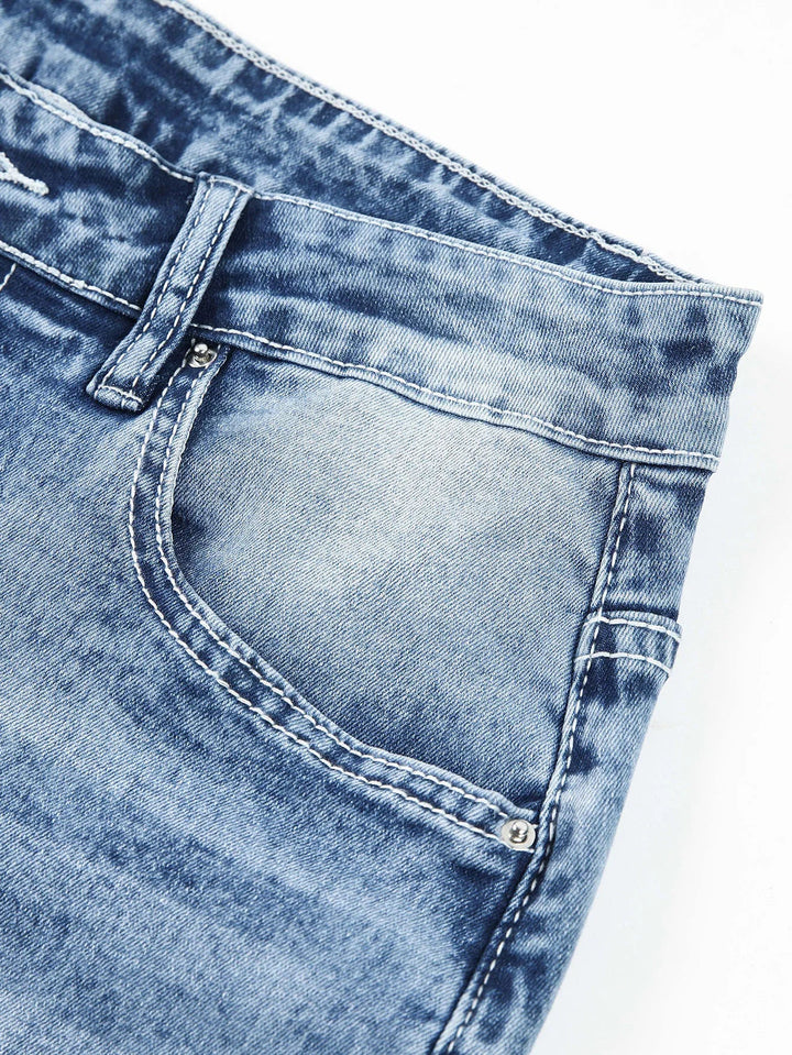 Light blue denim strech Trousers - Derslash