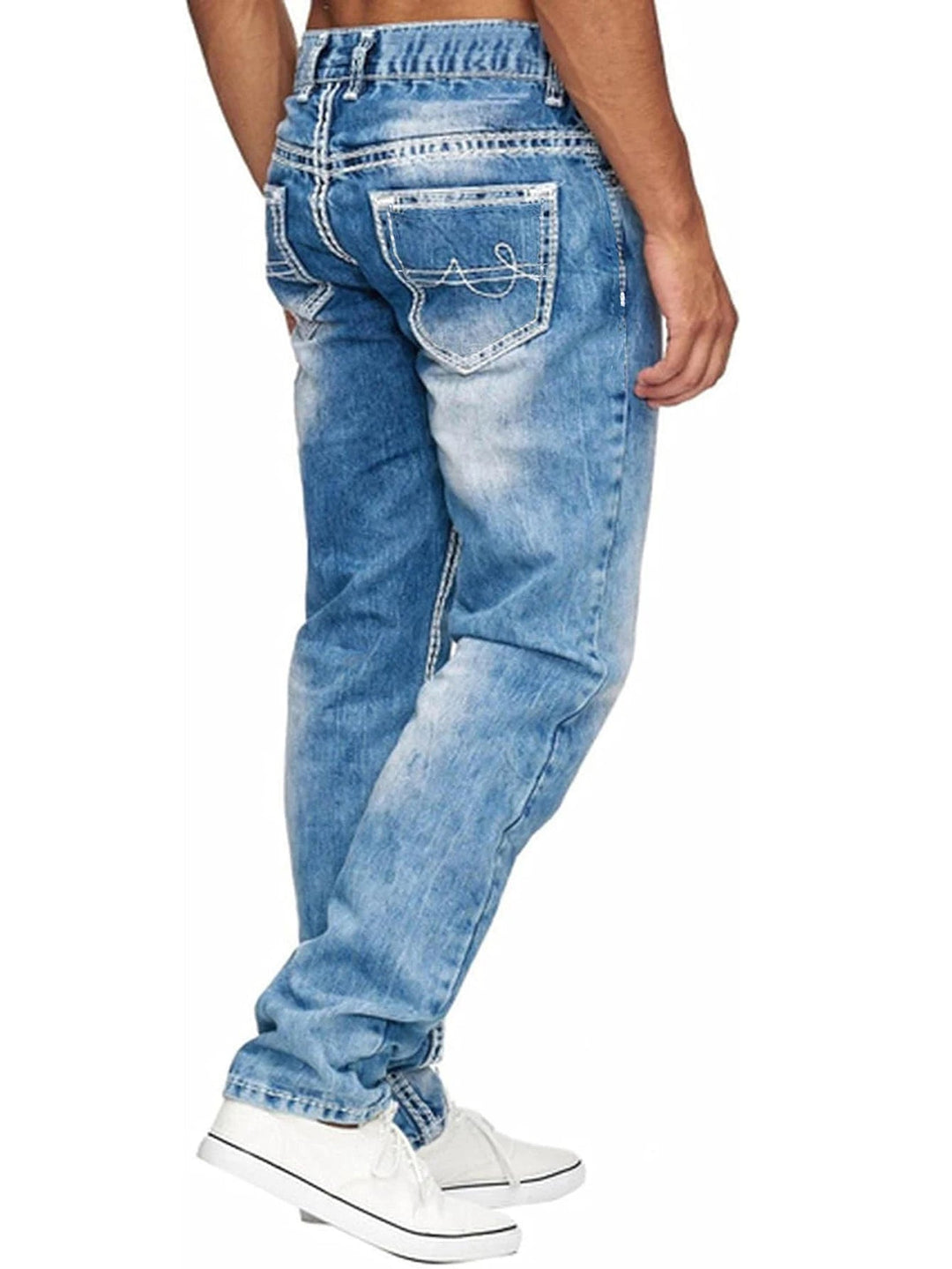 Light blue denim strech Trousers - Derslash