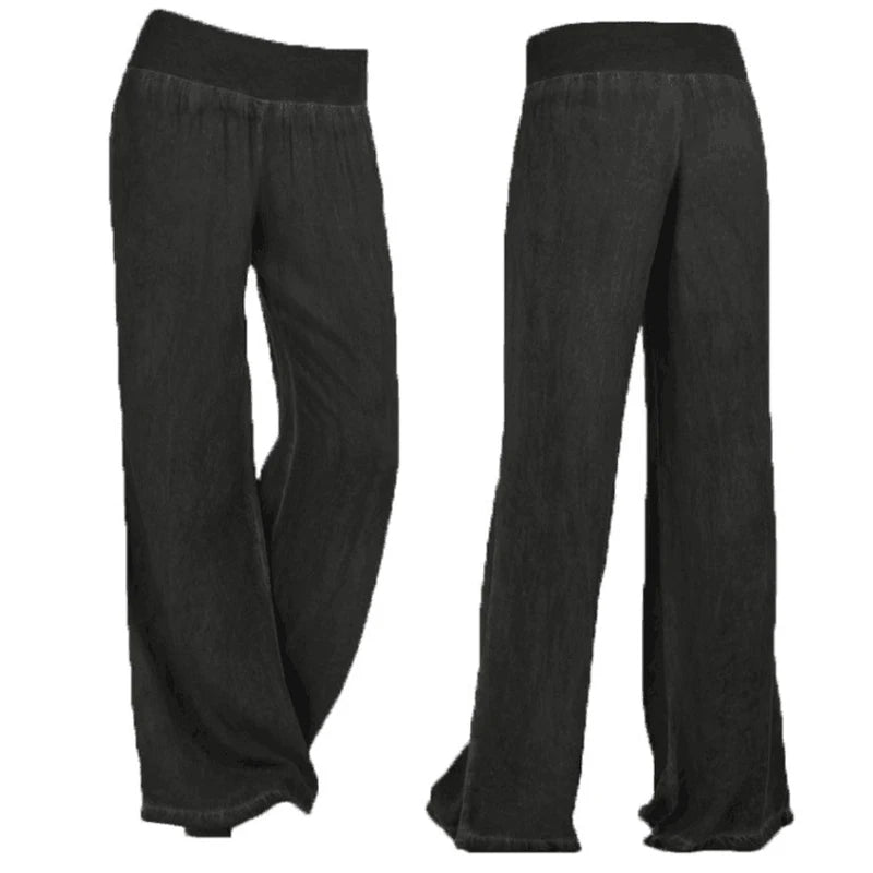 loose wide leg denim pants - Derslash
