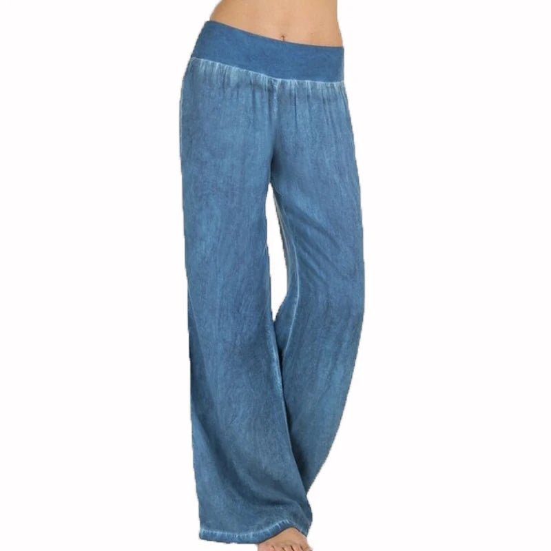 loose wide leg denim pants - Derslash