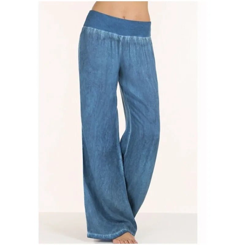 loose wide leg denim pants - Derslash