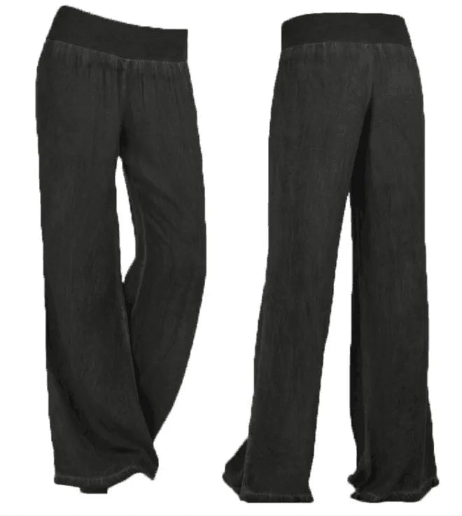 loose wide leg denim pants - Derslash