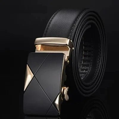 Men Black Leather Belts - Derslash