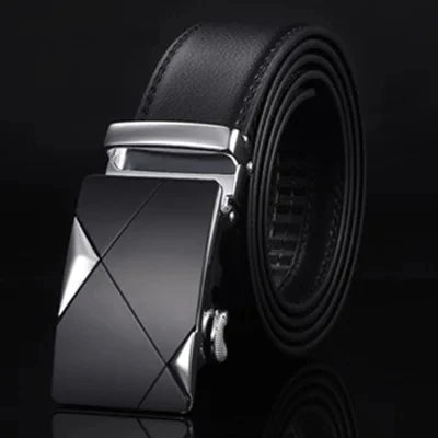 Men Black Leather Belts - Derslash