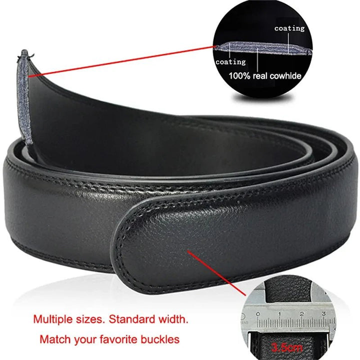 Men Black Leather Belts - Derslash