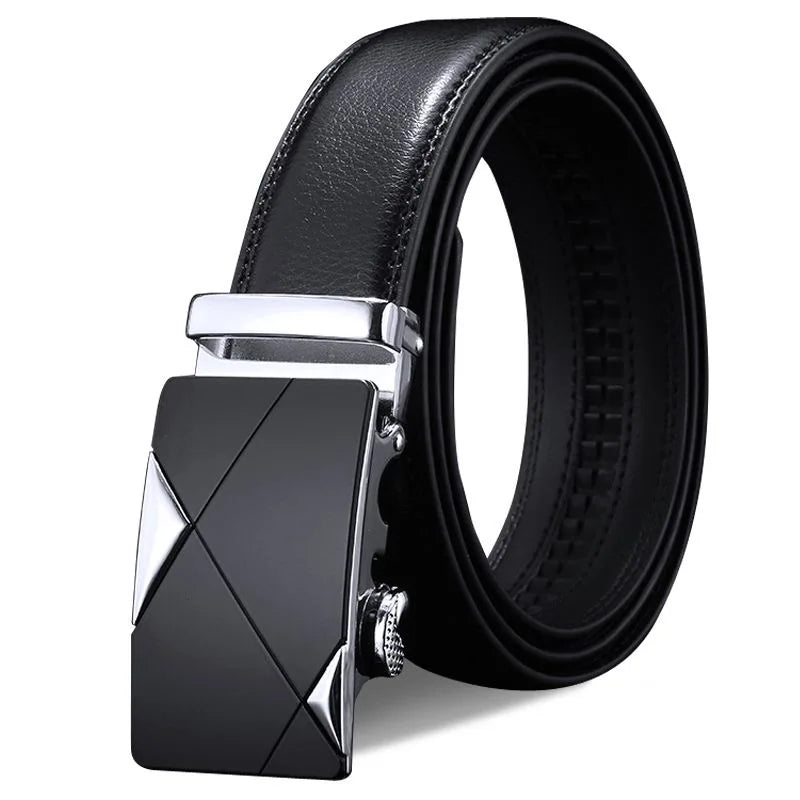 Men Black Leather Belts - Derslash