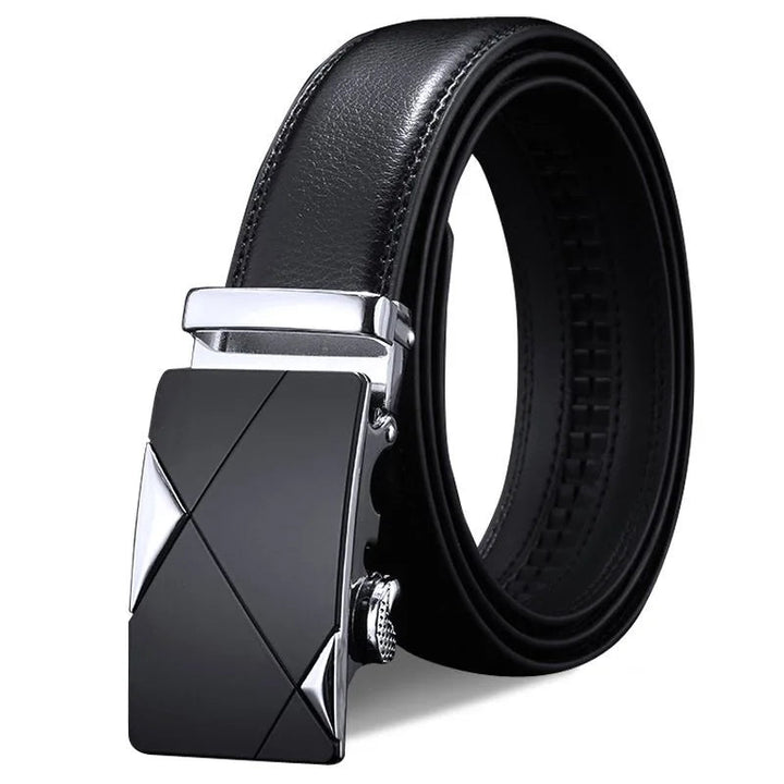 Men Black Leather Belts - Derslash